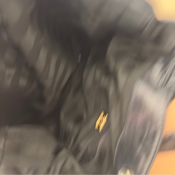 Henri Bendel Black Leather Tote Bag | Slouchy Shoulder Carryall - Picture 5 of 6